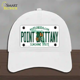 Florida Point Brittany Novelty License Plate Hat Unconstructed Cotton / White