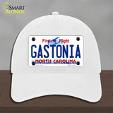 Gastonia North Carolina State Novelty License Plate Hat Unconstructed Cotton / White