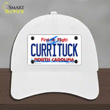 Currituck North Carolina State Novelty License Plate Hat Unconstructed Cotton / White