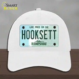 Hooksett New Hampshire Novelty License Plate Hat Unconstructed Cotton / White