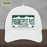 Poughkeepsie Pass Colorado Novelty License Plate Hat Unconstructed Cotton / White