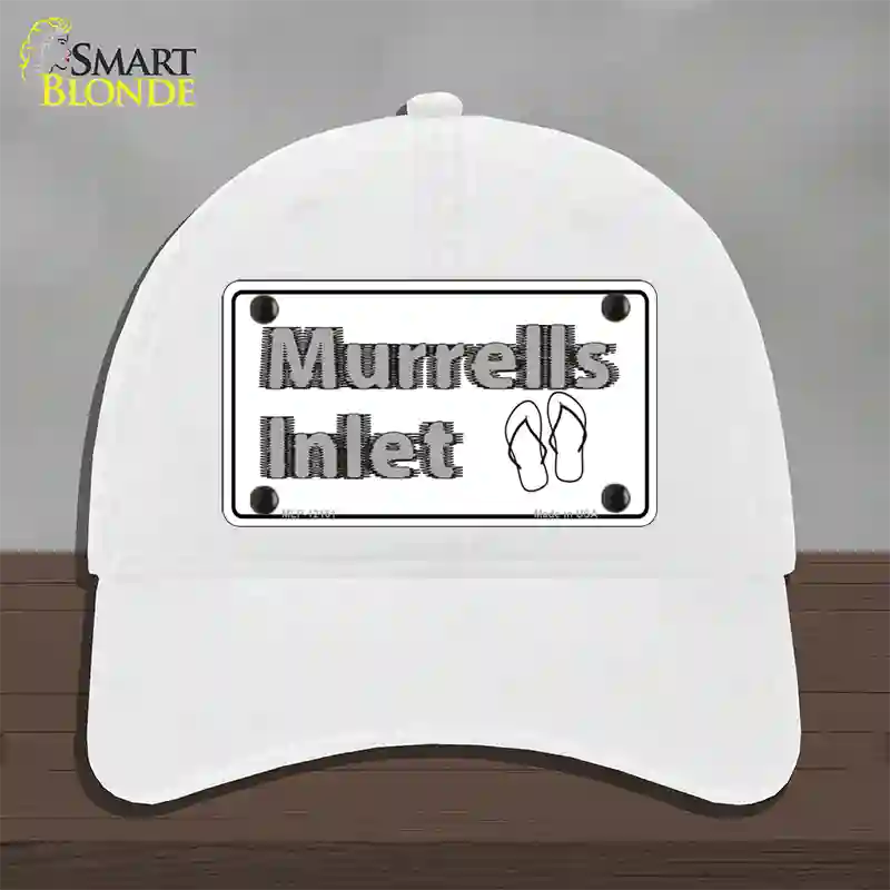 Murrells Inlet SC Novelty License Plate Hat Unconstructed Cotton / White