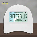 Goffes Falls New Hampshire Novelty License Plate Hat Unconstructed Cotton / White