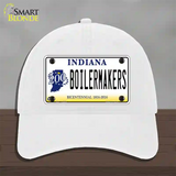 Boilermakers Indiana Novelty License Plate Hat Unconstructed Cotton / White