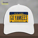 Go Yankees New York Novelty License Plate Hat Unconstructed Cotton / White