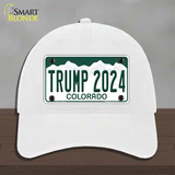 Trump 2024 Colorado Novelty License Plate Hat Unconstructed Cotton / White