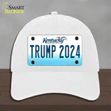 Trump 2024 Kentucky Novelty License Plate Hat Unconstructed Cotton / White