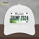 Trump 2024 Tennessee Novelty License Plate Hat Unconstructed Cotton / White