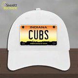 Cubs Indiana Novelty License Plate Hat Unconstructed Cotton / White