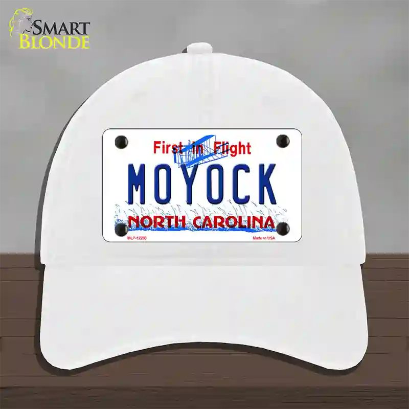 Moyock North Carolina Novelty License Plate Hat Unconstructed Cotton / White