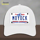 Moyock North Carolina Novelty License Plate Hat Unconstructed Cotton / White