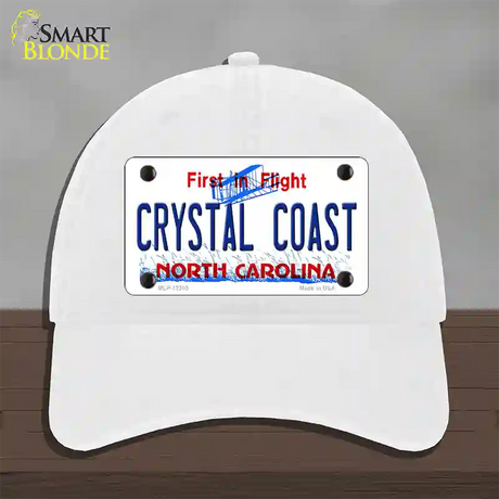 North Carolina Crystal Coast Novelty License Plate Hat Unconstructed Cotton / White