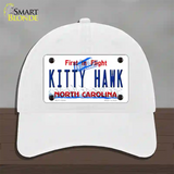 North Carolina Kitty Hawk Novelty License Plate Hat Unconstructed Cotton / White