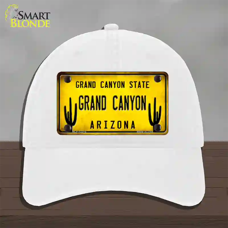 Arizona Grand Canyon Novelty License Plate Hat Unconstructed Cotton / White