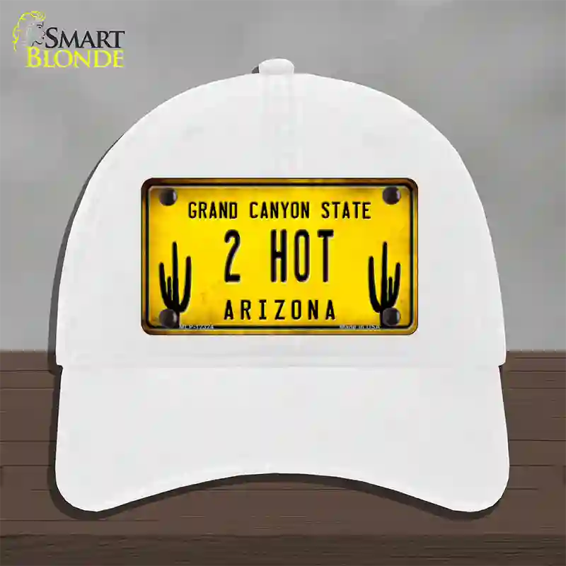 Arizona 2 Hot Novelty License Plate Hat Unconstructed Cotton / White