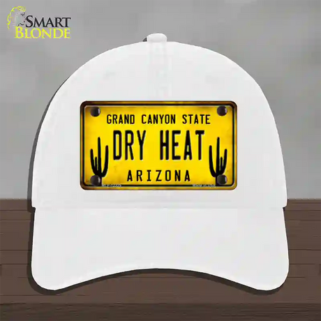 Arizona Dry Heat Novelty License Plate Hat Unconstructed Cotton / White