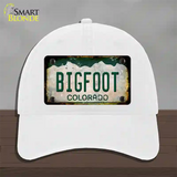 Bigfoot Colorado Rusty Novelty License Plate Hat Unconstructed Cotton / White