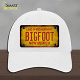 Bigfoot New Mexico Novelty License Plate Hat Unconstructed Cotton / White