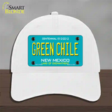 Green Chile New Mexico Green Novelty License Plate Hat Unconstructed Cotton / White