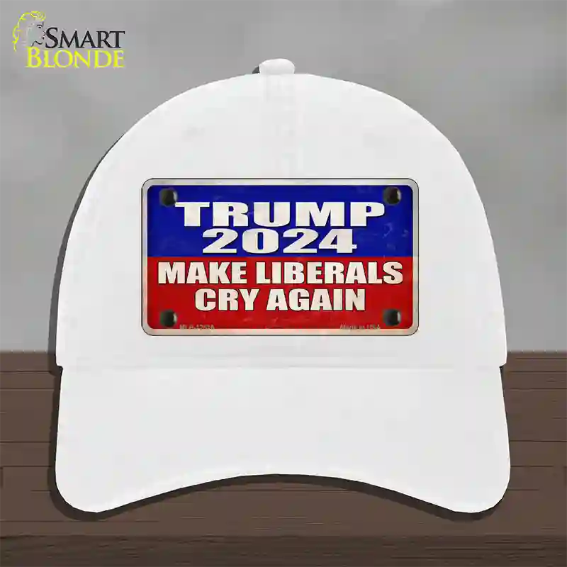 Trump Make Liberals Cry Again Novelty License Plate Hat Unconstructed Cotton / White