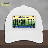 Crimson Tide Novelty License Plate Hat Unconstructed Cotton / White