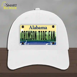 Crimson Tide Fan Novelty License Plate Hat Unconstructed Cotton / White