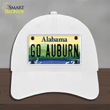 Go Auburn Novelty License Plate Hat Unconstructed Cotton / White