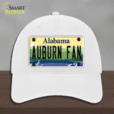 Auburn Fan Novelty License Plate Hat Unconstructed Cotton / White