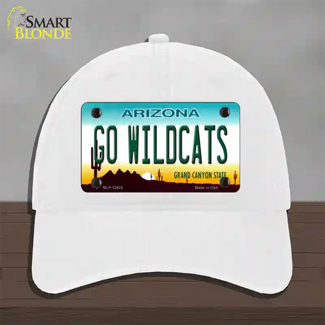 Go Wildcats Novelty License Plate Hat Unconstructed Cotton / White