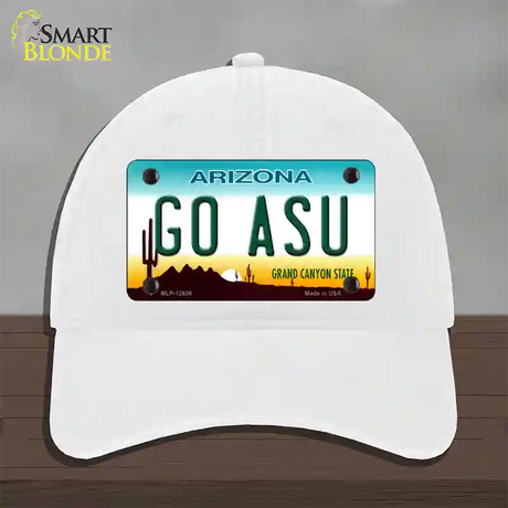 Go Arizona State Novelty License Plate Hat Unconstructed Cotton / White