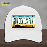 Sun Devils Fan Novelty License Plate Hat Unconstructed Cotton / White