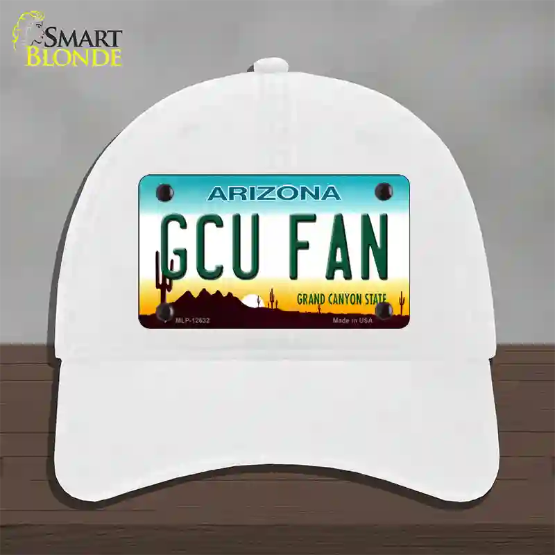 Grand Canyon Univ Fan Novelty License Plate Hat Unconstructed Cotton / White