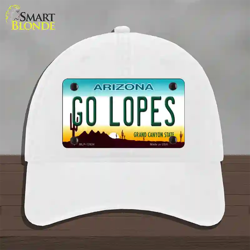 Go Lopes Novelty License Plate Hat Unconstructed Cotton / White