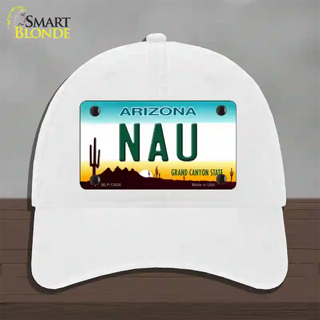 Northern Arizona Univ Novelty License Plate Hat Unconstructed Cotton / White