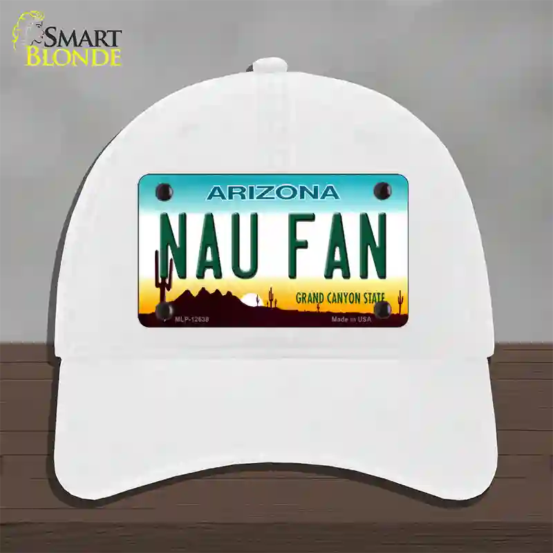 Northern Arizona Univ Fan Novelty License Plate Hat Unconstructed Cotton / White