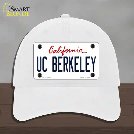 UC Berkeley Novelty License Plate Hat Unconstructed Cotton / White