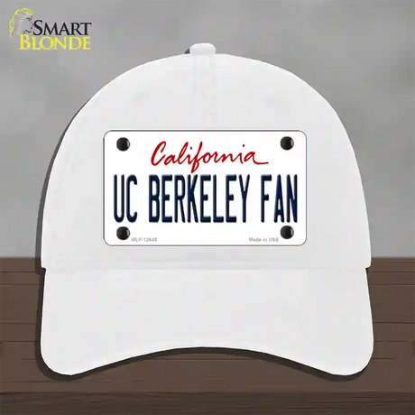 UC Berkeley Fan Novelty License Plate Hat Unconstructed Cotton / White