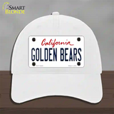 Golden Bears Novelty License Plate Hat Unconstructed Cotton / White