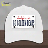 Go Golden Bears Novelty License Plate Hat Unconstructed Cotton / White