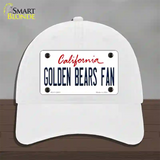 Golden Bears Fan Novelty License Plate Hat Unconstructed Cotton / White