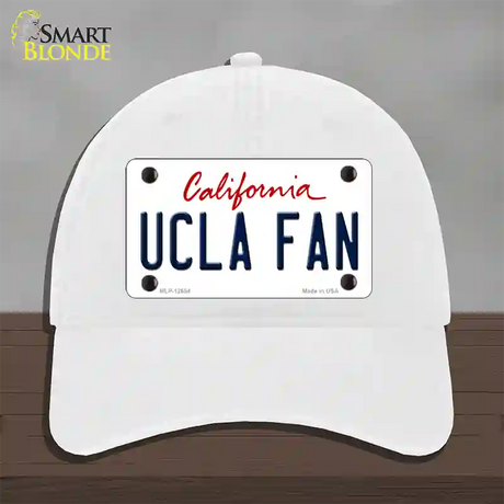 UCLA Fan Novelty License Plate Hat Unconstructed Cotton / White