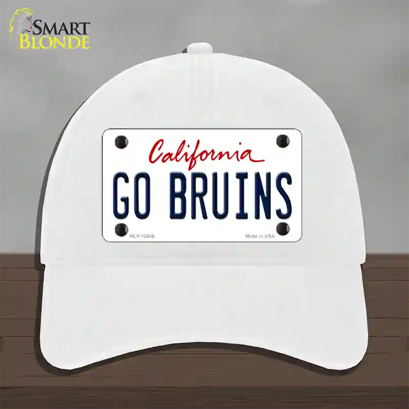 Go Bruins Novelty License Plate Hat Unconstructed Cotton / White