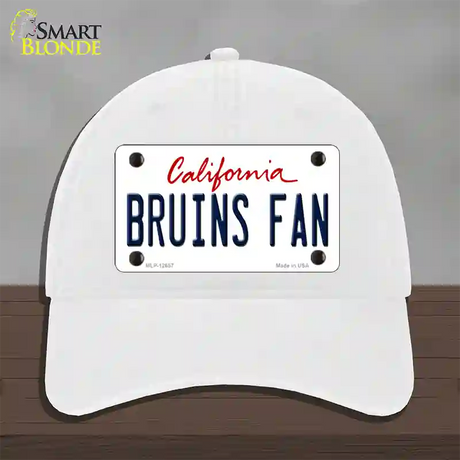 Bruins Fan Novelty License Plate Hat Unconstructed Cotton / White