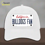 Bulldogs Fan Novelty License Plate Hat Unconstructed Cotton / White