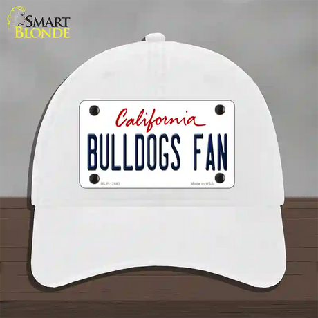 Bulldogs Fan Novelty License Plate Hat Unconstructed Cotton / White