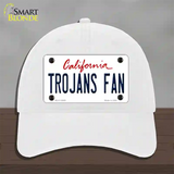 Trojans Fan Novelty License Plate Hat Unconstructed Cotton / White