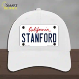 Stanford Novelty License Plate Hat Unconstructed Cotton / White