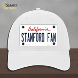 Stanford Fan Novelty License Plate Hat Unconstructed Cotton / White