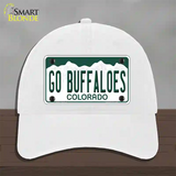 Go Buffaloes Novelty License Plate Hat Unconstructed Cotton / White