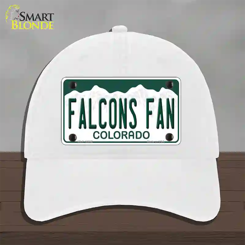 Falcons Fan Novelty License Plate Hat Unconstructed Cotton / White